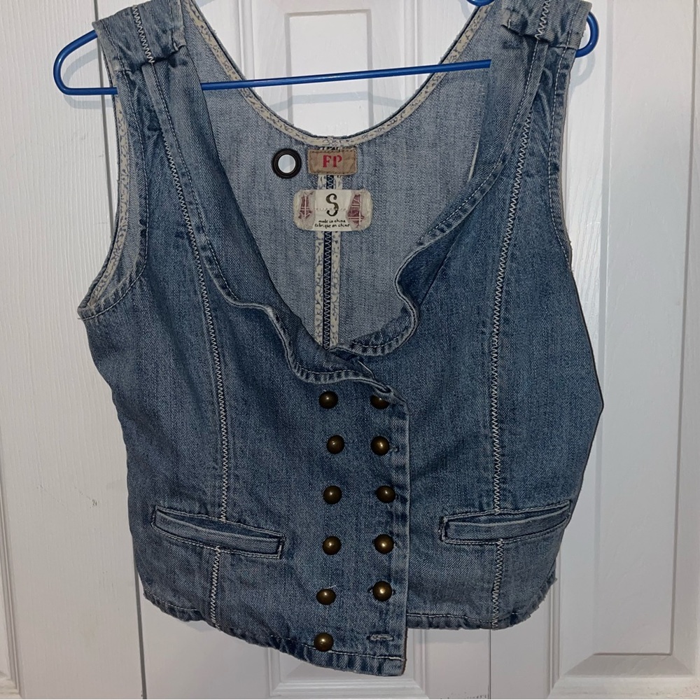 Free People Denim Vest